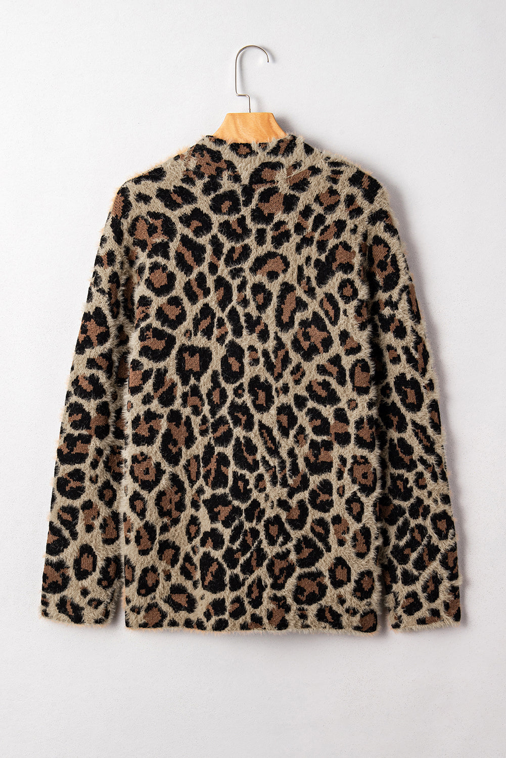 Brown Leopard Open Casual Cardigan