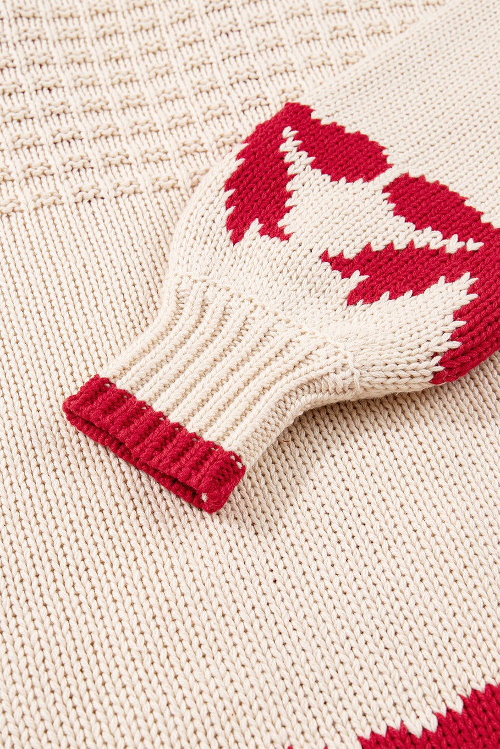 Apricot Bow Pattern Textured Open Front Baggy Cardigan