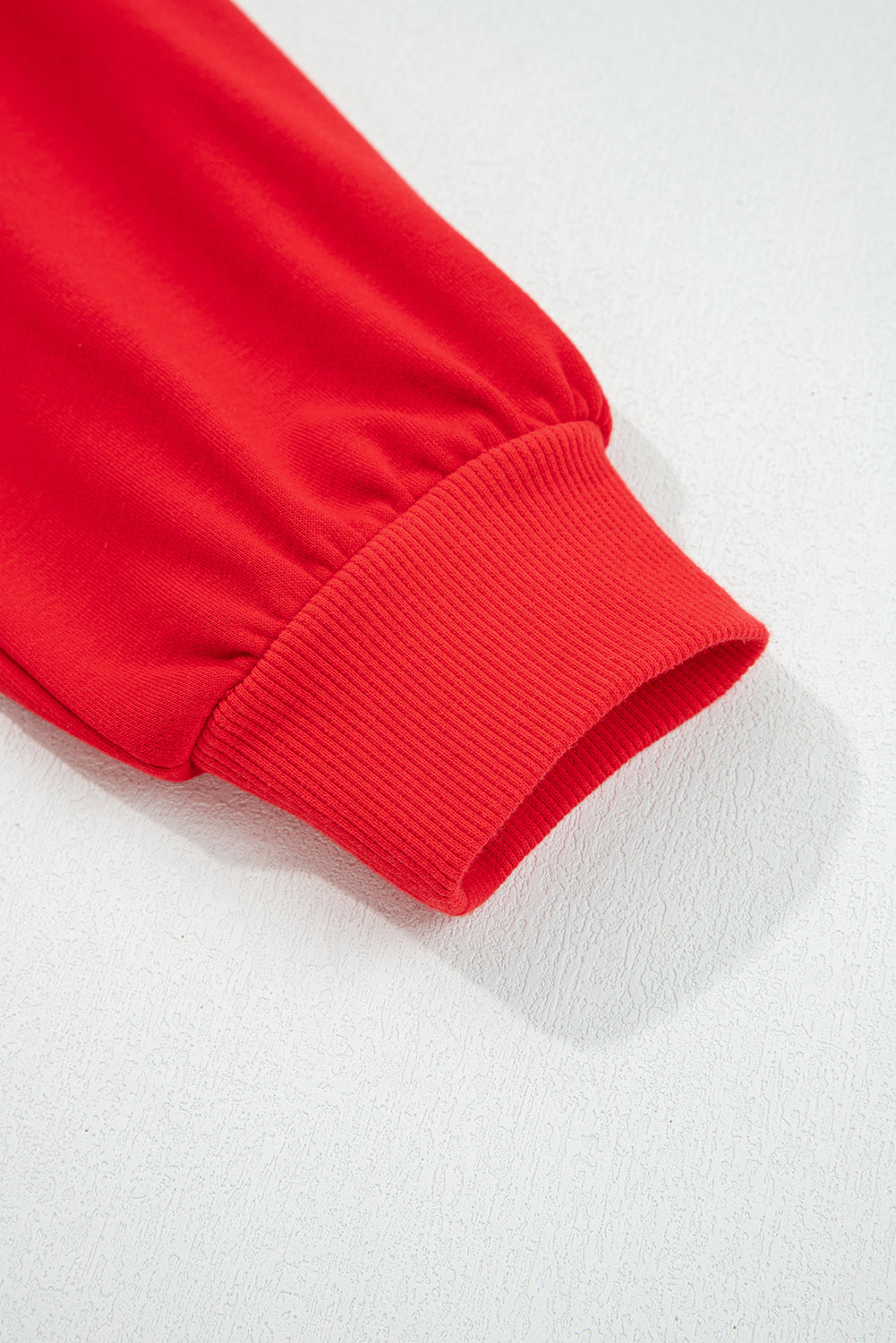 Fiery Red How Bout Them Dawgs Embroidered Script Balloon Sleeve Sweatshirt