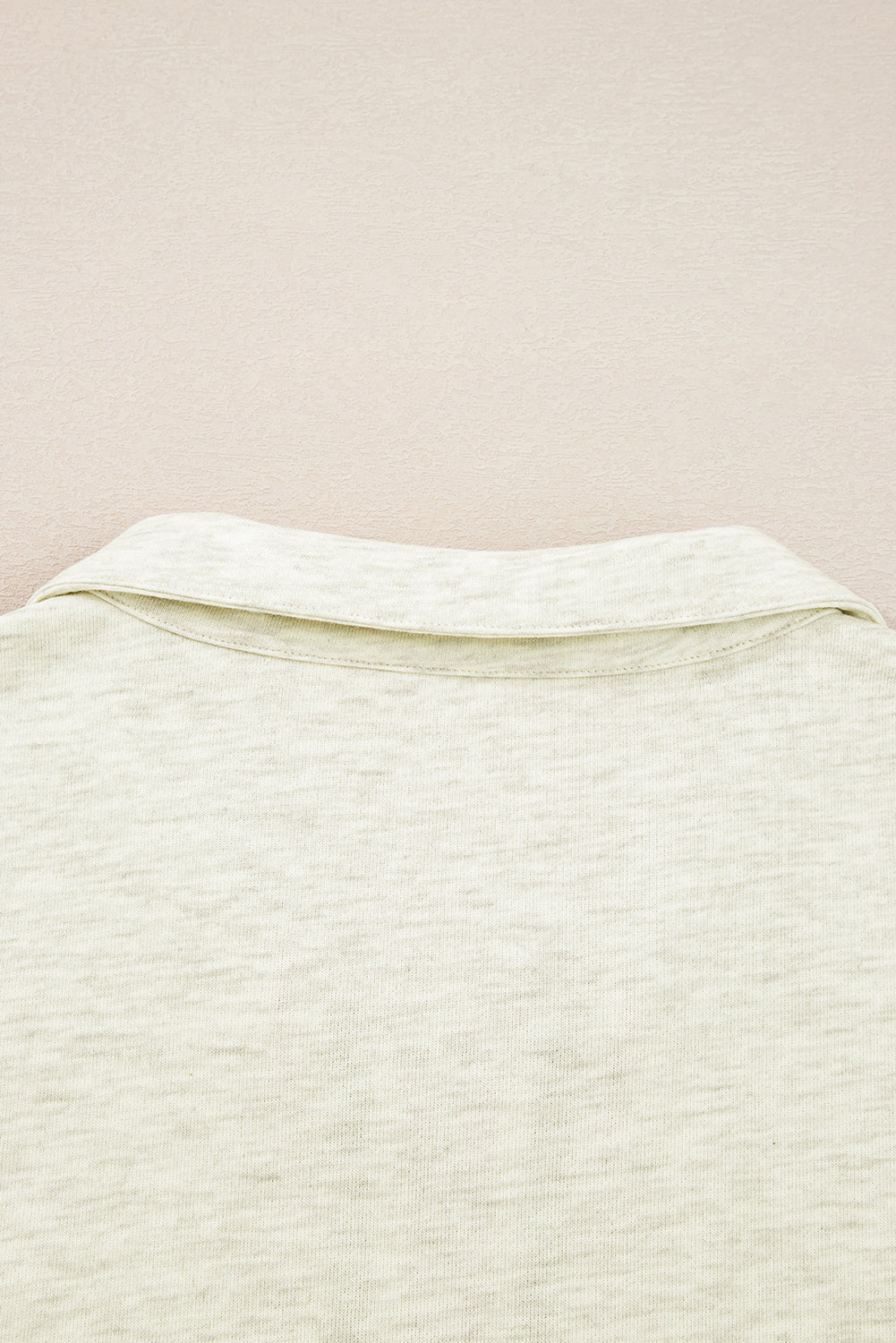 Light Grey Contrast Striped Patchwork Zip Collar Pullover Sweatshirt